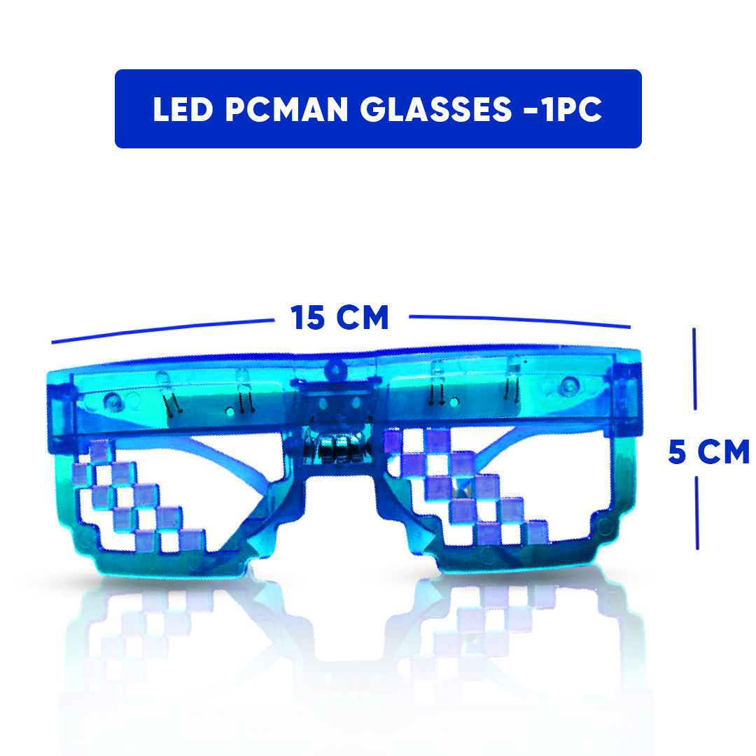 LED PcMan Green Glasses for Party Favour - 1PC