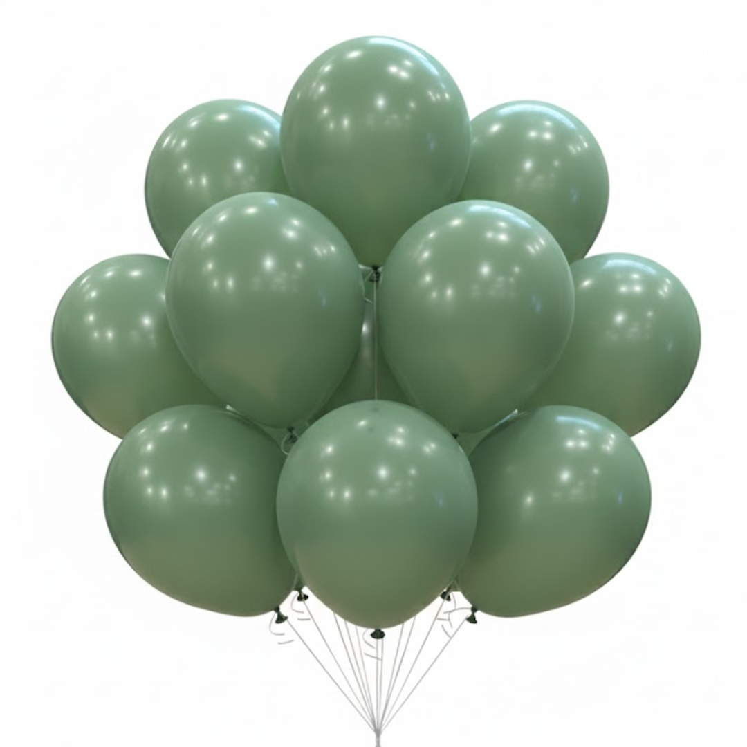 Bean Green Premium Latex Balloons 10" - 20PC