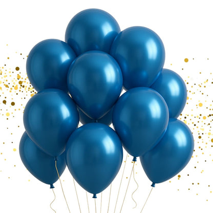 9" Chrome Blue Balloons - 20PC