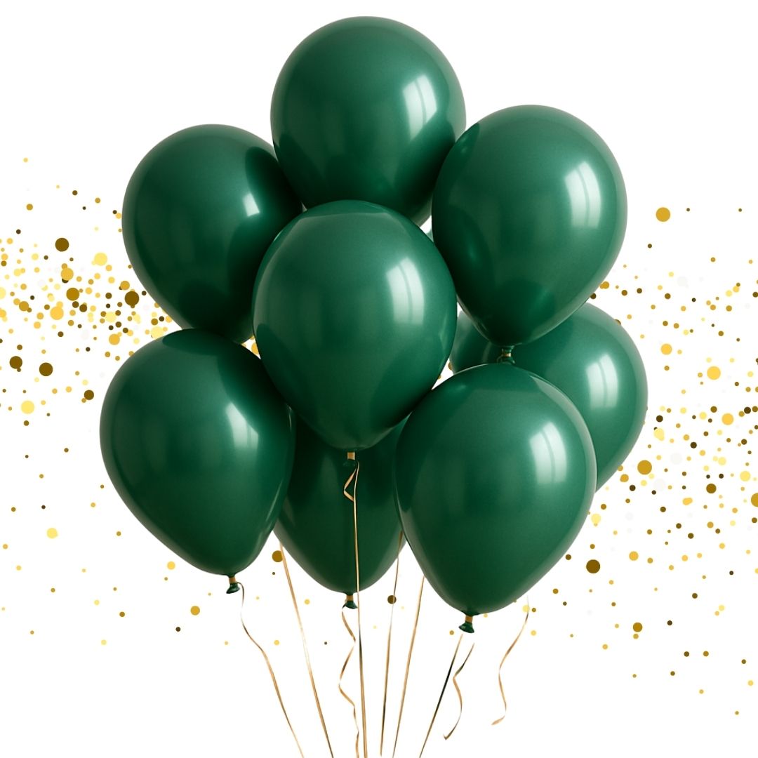 9" Chrome Green Balloons - 20PC