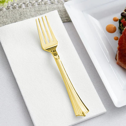 Metallic Golden Forks - 12PC
