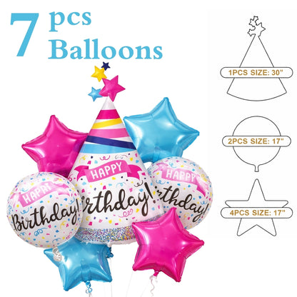 Hat Shaped Happy Birthday Balloon Set of 5