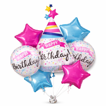 Hat Shaped Happy Birthday Balloon Set of 5