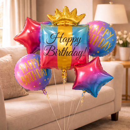 Happy Birthday Multicolor - Set of 7