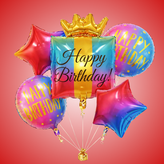 Happy Birthday Multicolor - Set of 7