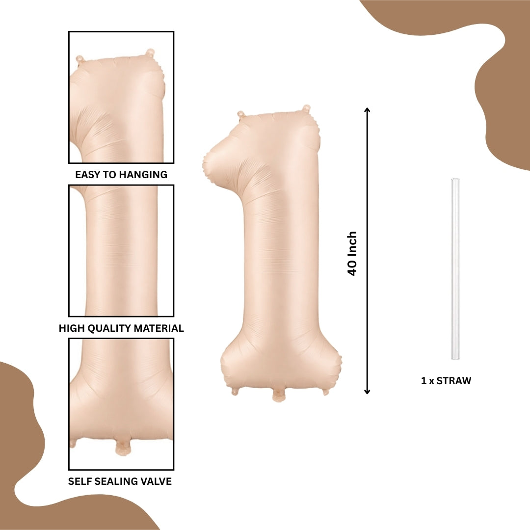 40" Apricot Super Shape No.1 Balloon-1PC