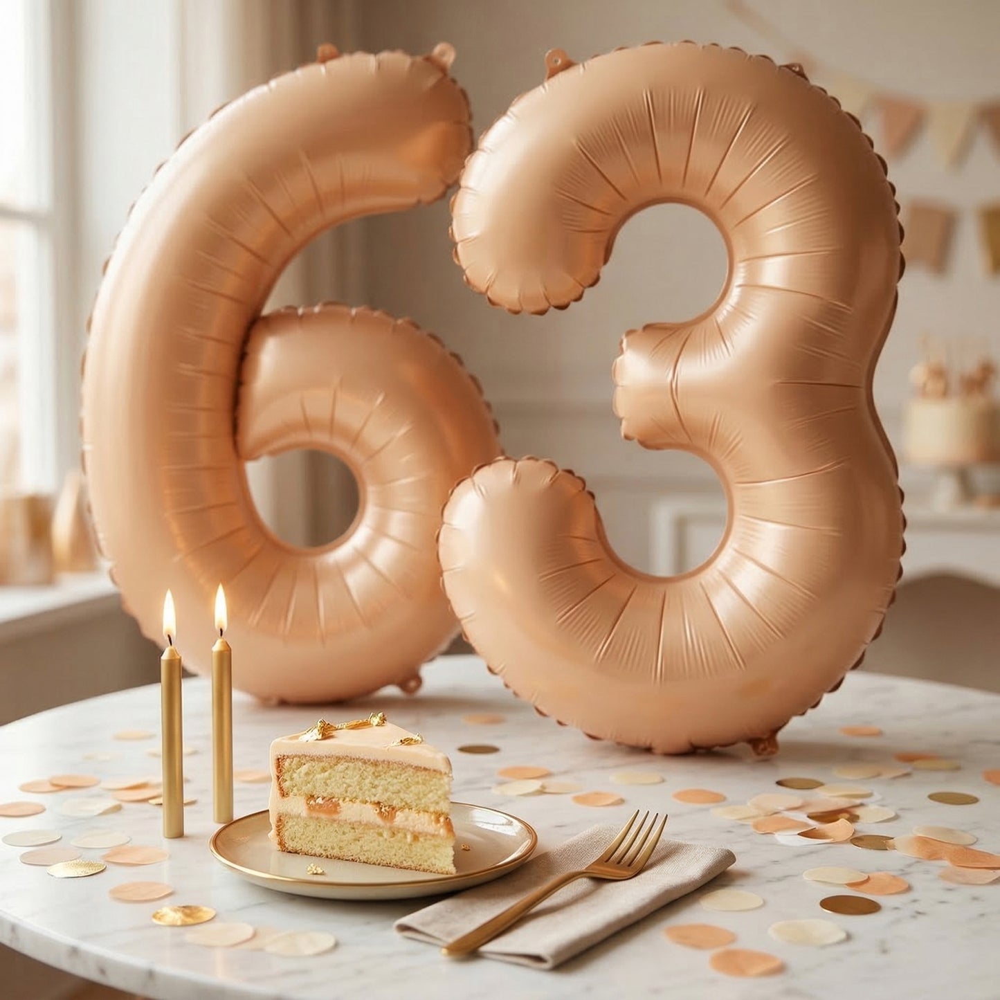 40" Apricot Super Shape No.6 Balloon-1PC