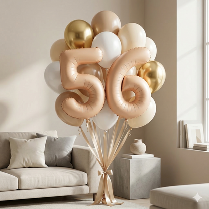 40" Apricot Super Shape No.6 Balloon-1PC