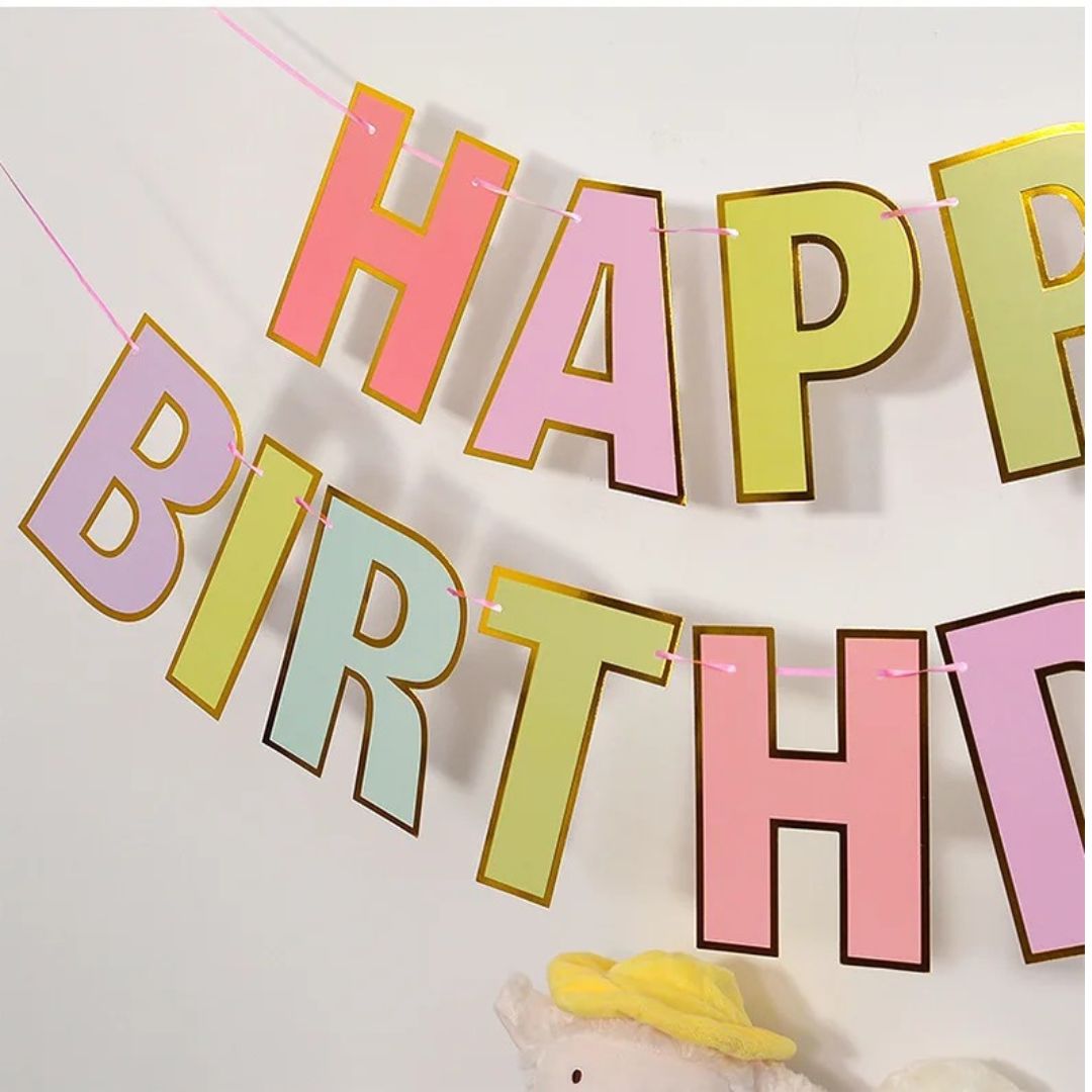 HBD Pastel - Macaron Color Banners