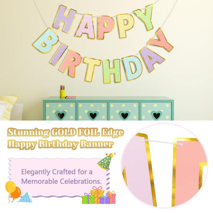 HBD Pastel - Macaron Color Banners