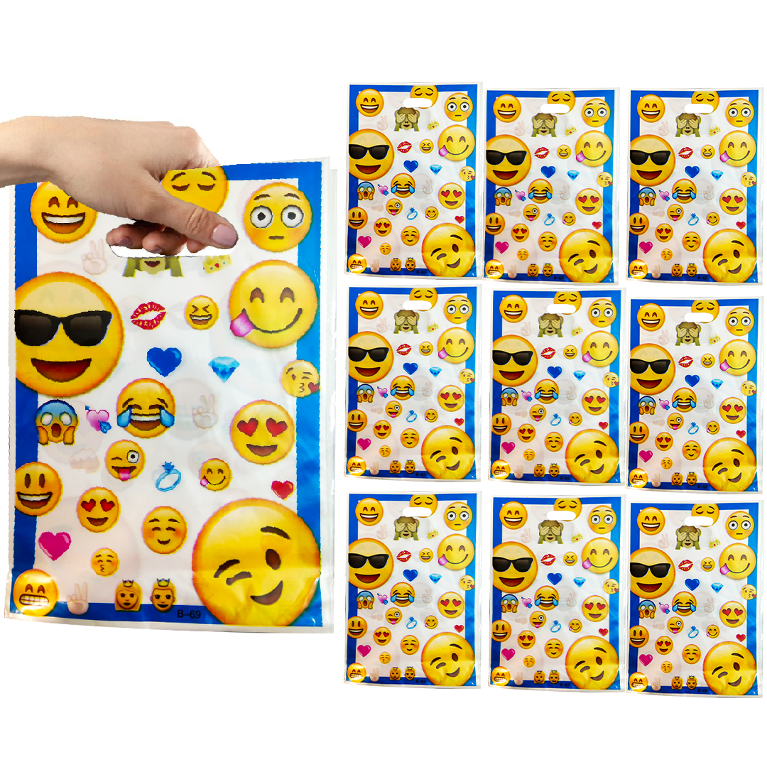 Emoji / Smiley Theme AlumInium Film Loot Bags - 10