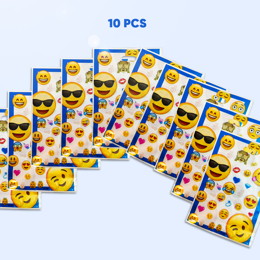 Emoji / Smiley Theme AlumInium Film Loot Bags - 10