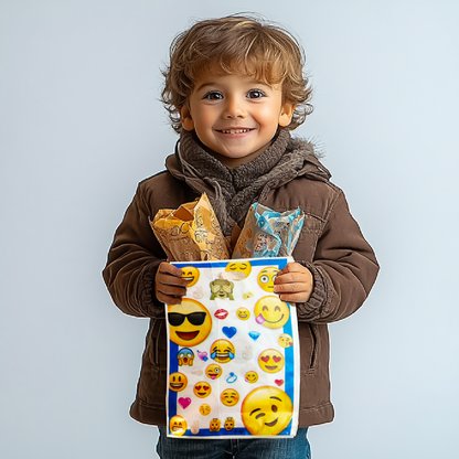 Emoji / Smiley Theme AlumInium Film Loot Bags - 10
