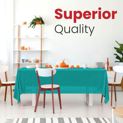 Aqua Blue Vinyl Table Cover 54"X108"