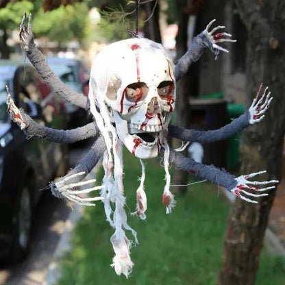 Hanging Spider w/ Skull & Spider Legs for Halloween/ Theme Party Wall Hanging Decor - 3FT - 1PC