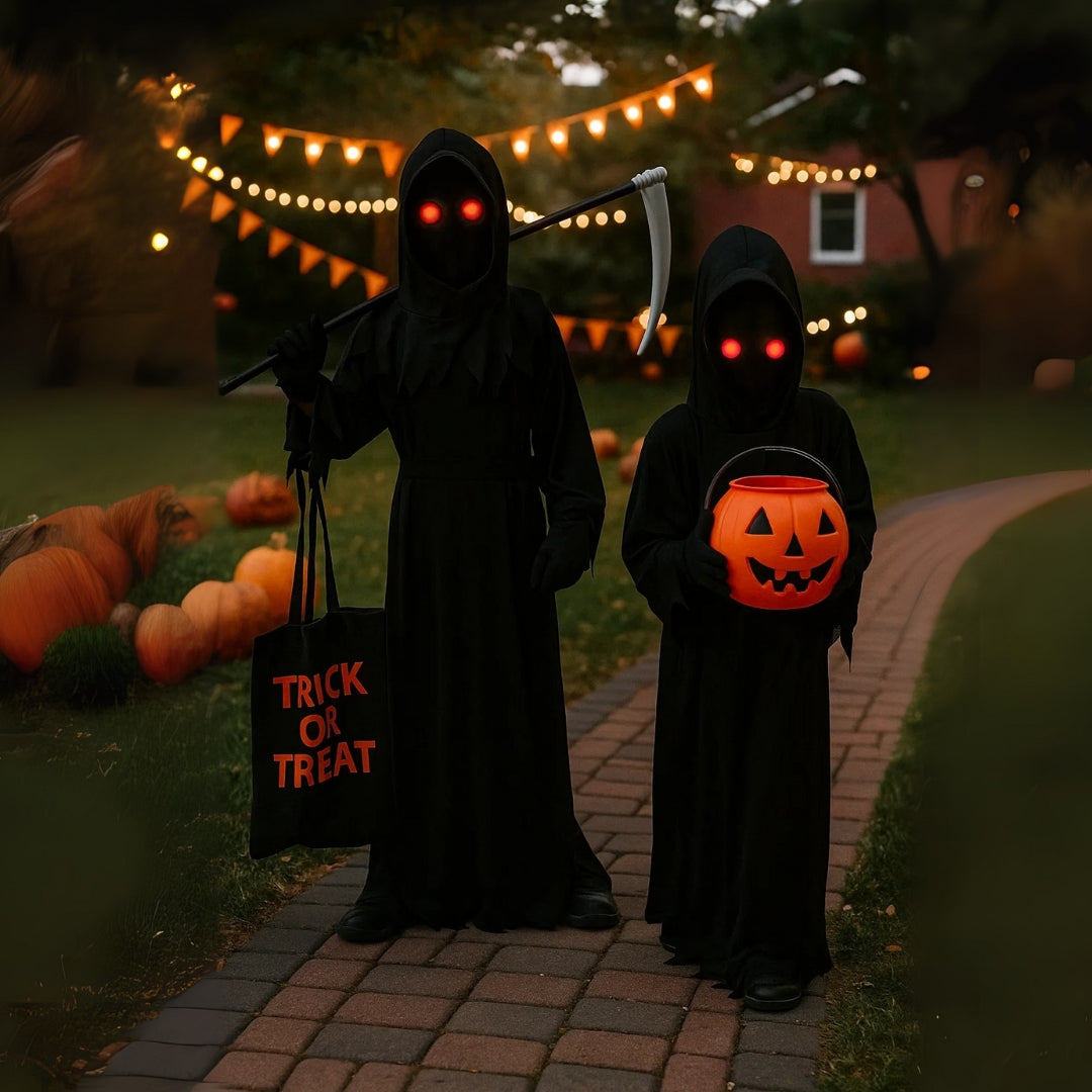 Phantom Ghost Light Up Halloween Costume w/Light Size S - Age 3 to 5 Years