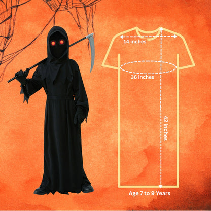Phantom Ghost Light Up Halloween Costume w/Light Size L - Age 10 to 12 Years