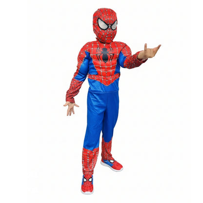 Deluxe Spiderman Muscular Costume w/Mask for Kids - Size S - Age 3 - 5 YRS