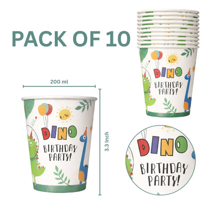 Dinosaur Birthday Paper Cups - 10PC