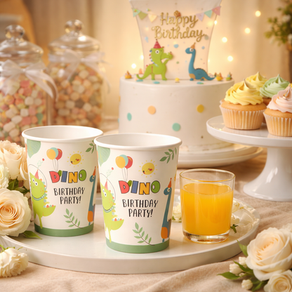 Dinosaur Birthday Paper Cups - 10PC