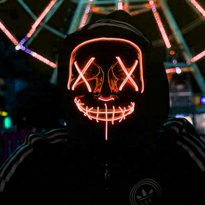 Light Up Dracula Mask Red - 1PC