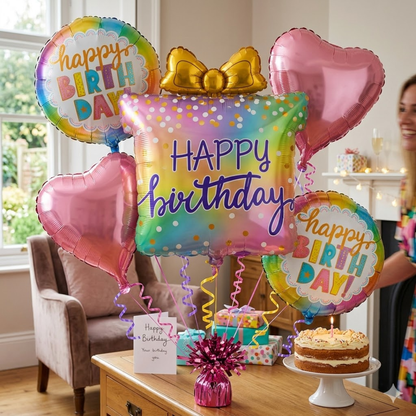 Happy Birthday Colorful Gift Box Set - 5PC