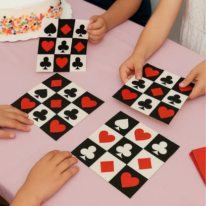 Casino Theme Paper Napkins - 16PC