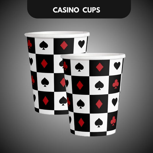 Casino Theme Paper Cups - 8PC