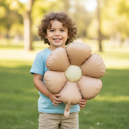 Chocolate Brown Flower Shaped Balloon - Air Filled - 24 inches - 1PC