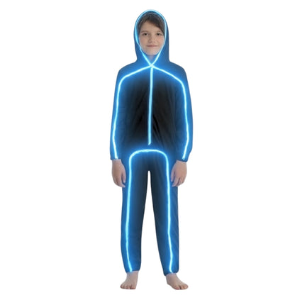 Stickman Light Up Jumpsuit Halloween Costume for Kids (Assorted Color)