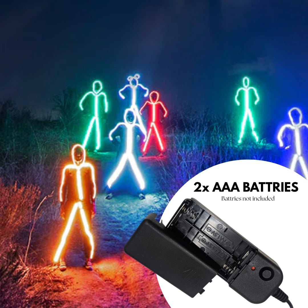 Stickman Light Up Jumpsuit Halloween Costume for Kids (Assorted Color)