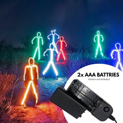 Stickman Light Up Jumpsuit Halloween Costume for Kids (Assorted Color)