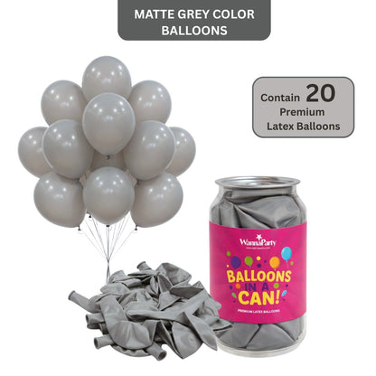 Matte Grey Color Balloons 10" - 20PC