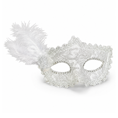 White Glitter Mask-1PC
