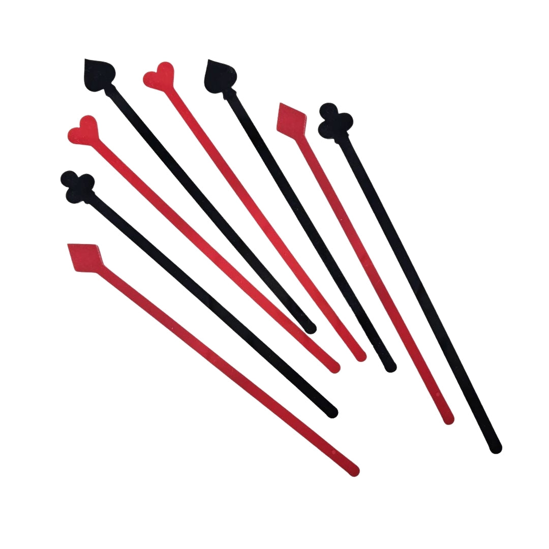 Card Pary Drink Stirrers - 8PC