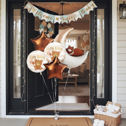 Let's Party Disco Ball & Star Balloons - 5PC