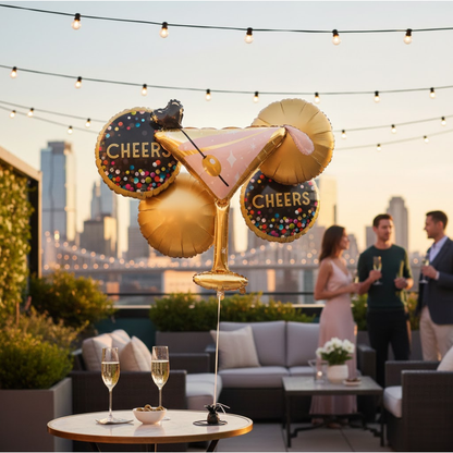 Cheers Cocktail Glass Balloon Set - 5PC