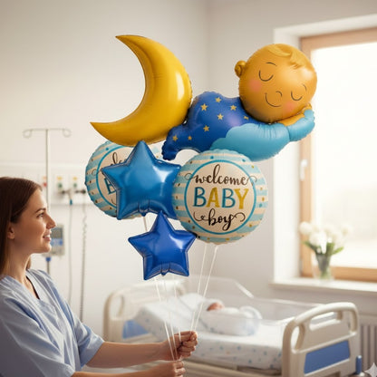 Welcome Baby Boy Balloon Set - 6PC