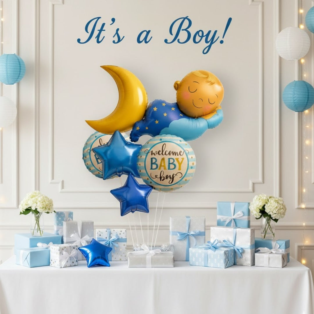 Welcome Baby Boy Balloon Set - 6PC