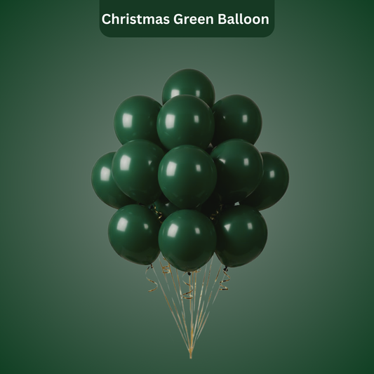 Christmas Green Latex Balloons 10 Inch – 50 PCS | Dark Green Party Balloons for Christmas, Birthday, Balloon Arch, Anniversary & Event Decorations