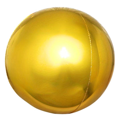 Large Gold Mirror Orbz Foil Balloon 60 Inches | Premium Metallic Sphere Balloon | Helium Supported Luxury Party Decoration for Birthday, Wedding & Anniversary Decor