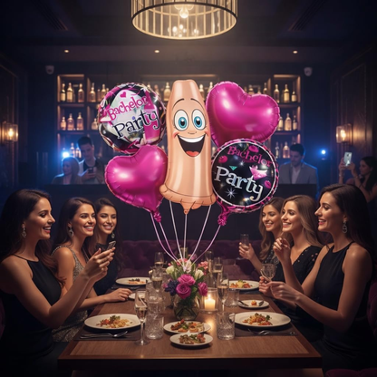 Smiling Condom Shape Foil Balloon Set of 5