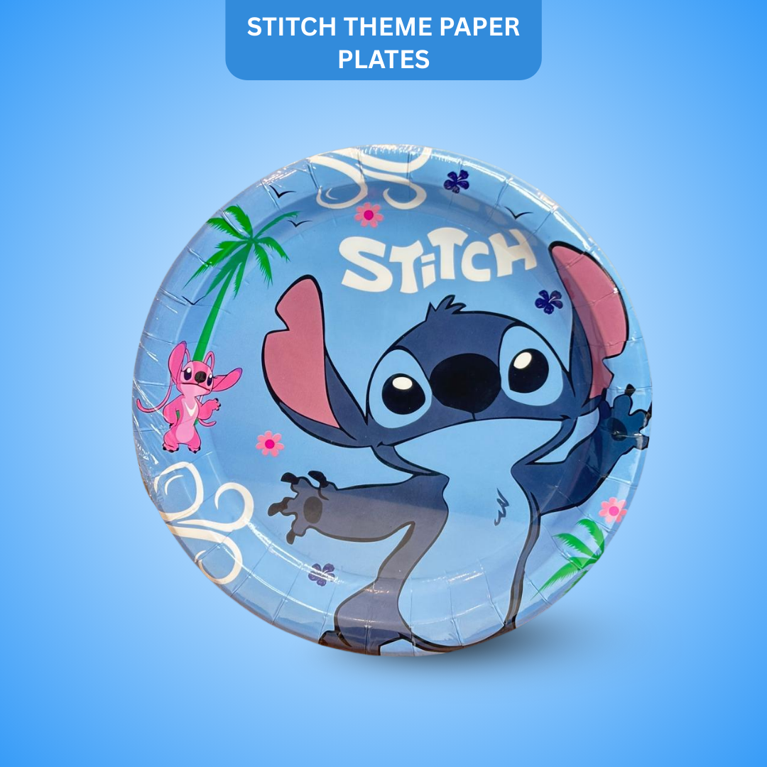 Stitch Theme Paper Plates - 8PC