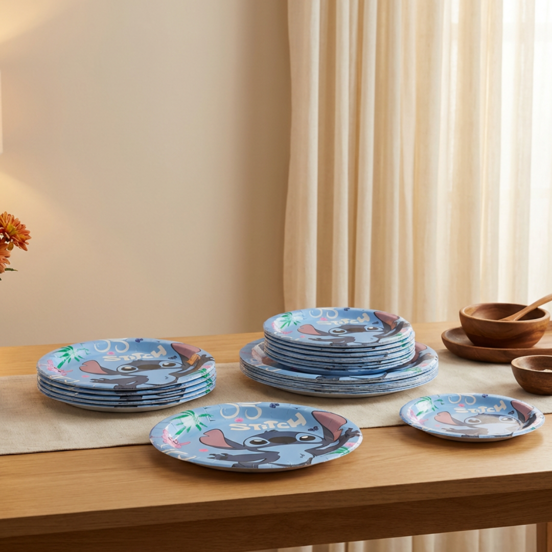 Stitch Theme Paper Plates - 8PC
