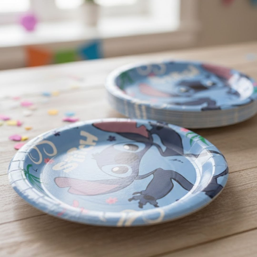 Stitch Theme Paper Plates - 8PC