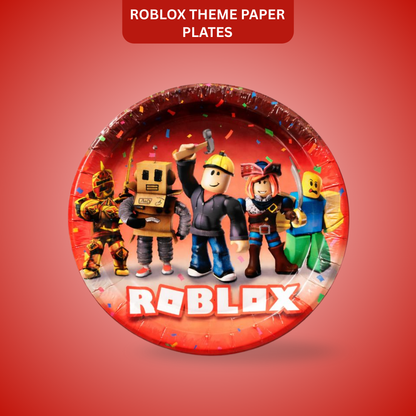 Roblox Theme Birthday Paper Plates - 8PC