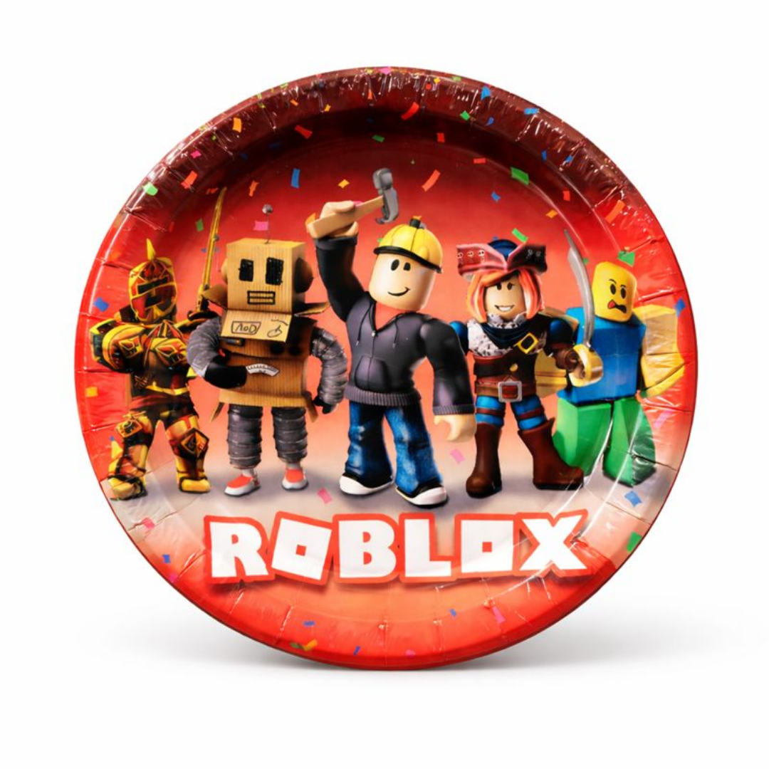 Roblox Theme Birthday Paper Plates - 8PC