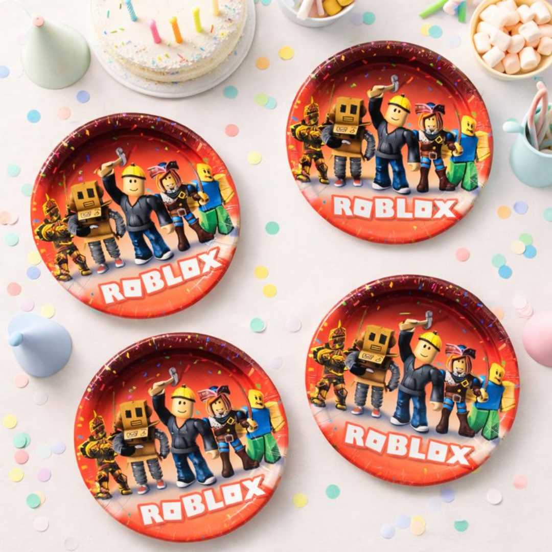 Roblox Theme Birthday Paper Plates - 8PC