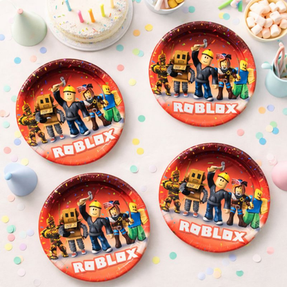 Roblox Theme Birthday Paper Plates - 8PC