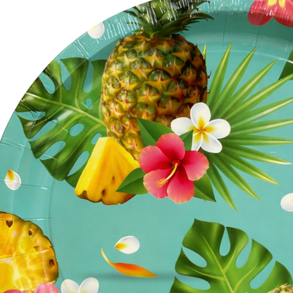 Hawaiian Theme Dinner Party Paper Plates  10.25 inches - 8PC